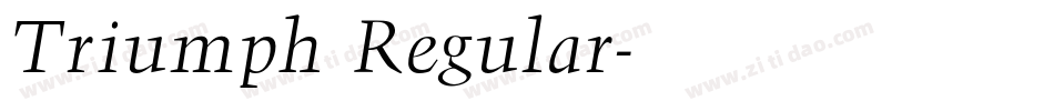 Triumph Regular字体转换